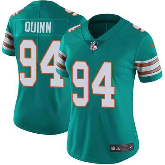 Nike Dolphins #94 Robert Quinn Aqua Green Alternate Womens Stitched NFL Vapor Untouchable Limited Jersey